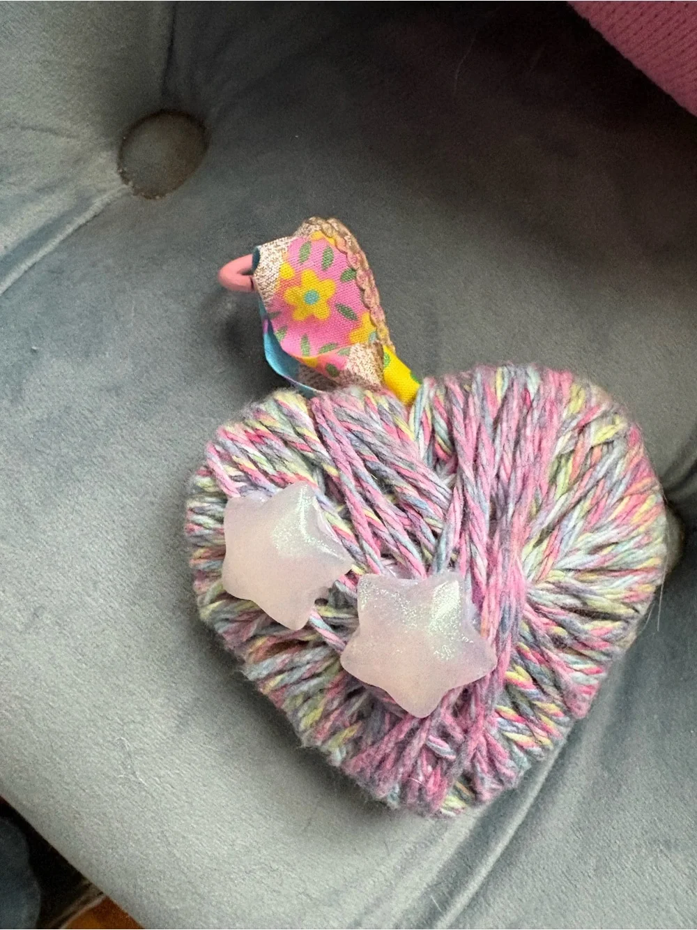 Handmade Kids Heart purse/backpack bling with Pink Star Accents